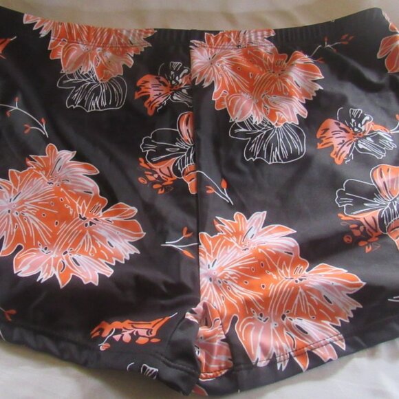 NWT Summer Mac 2 Piece Size 16 Swimsuit, Orange Floral & Black Tummy Control D11 - Picture 8 of 9